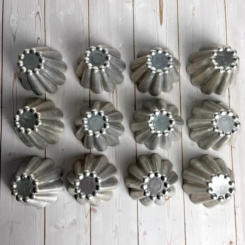Lot of 20 Vintage Aluminum Individual Baking Gelatin Molds Grandma Cottage Farm